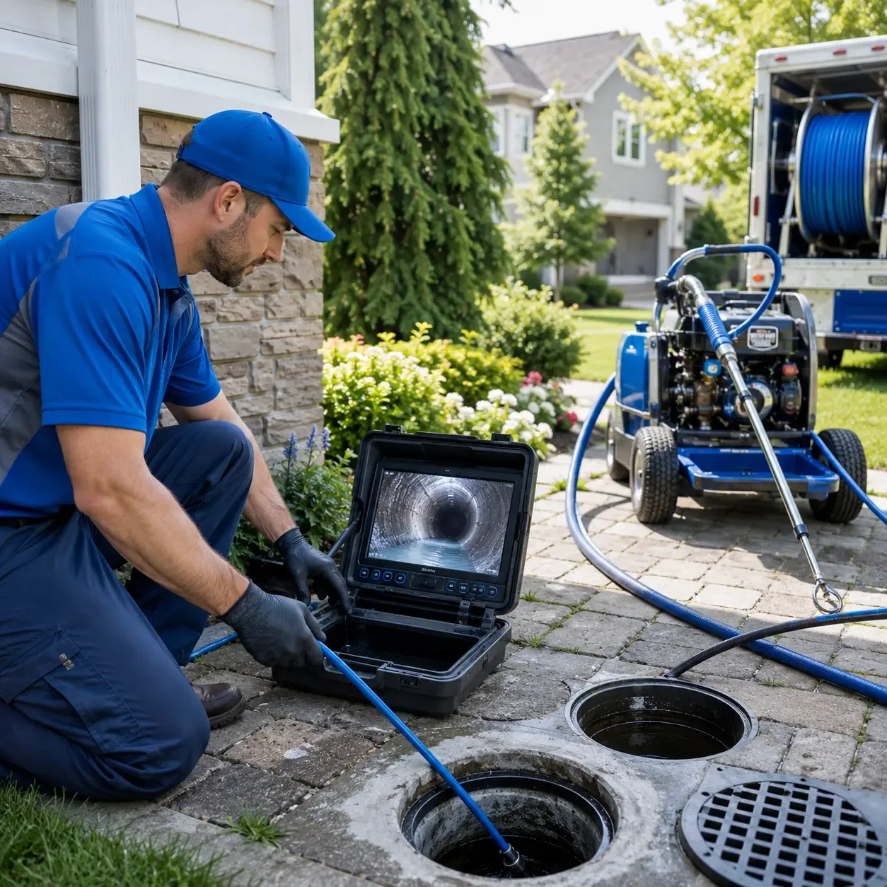 Outdoor drain cleaning professionals serving Andes, NY